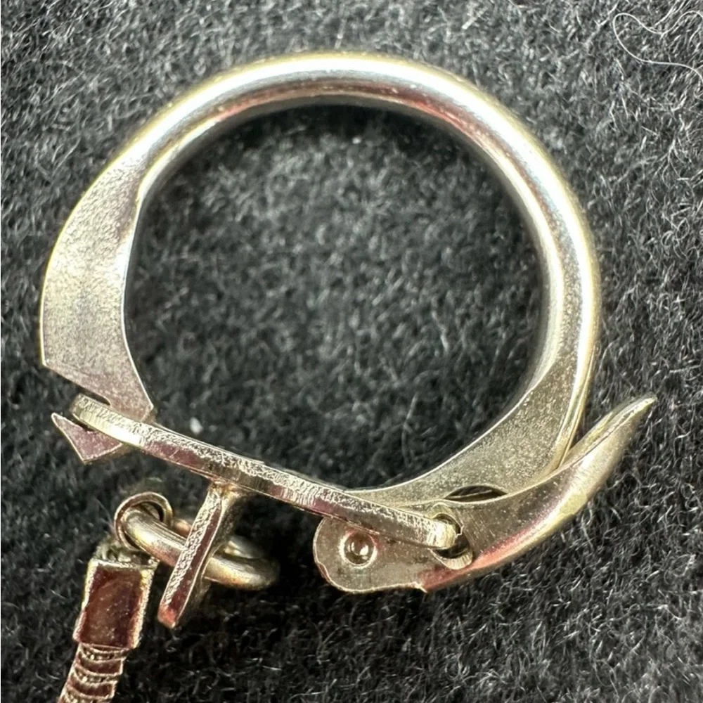 VTG Signed MODA Handmade In Malta Keychain 60s/70s Artisan Etched Copper